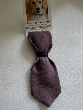 Hand Crafted Purple Slip Over Dog Collar Tie